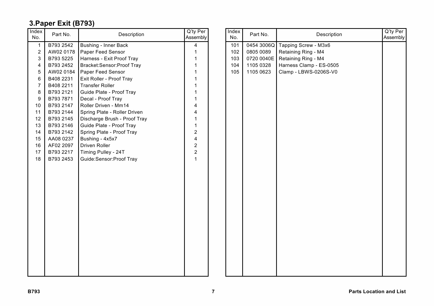 RICOH Options B793 BOOKLET-FINISHER-SR3000 Parts Catalog PDF download-4